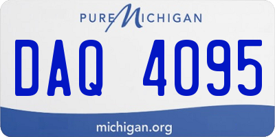 MI license plate DAQ4095
