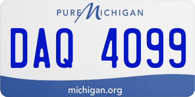 MI license plate DAQ4099