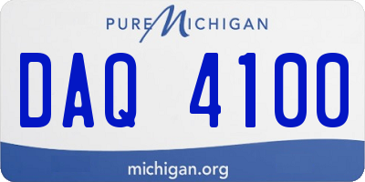 MI license plate DAQ4100