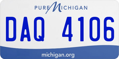 MI license plate DAQ4106