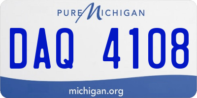 MI license plate DAQ4108