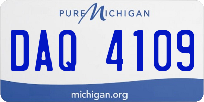 MI license plate DAQ4109