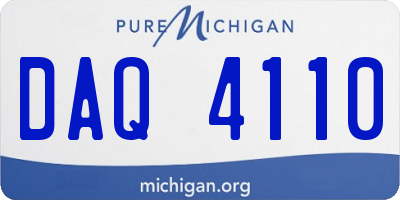 MI license plate DAQ4110