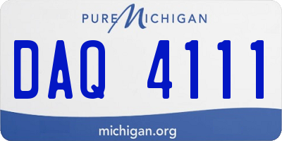 MI license plate DAQ4111