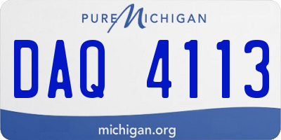 MI license plate DAQ4113