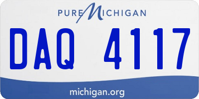MI license plate DAQ4117