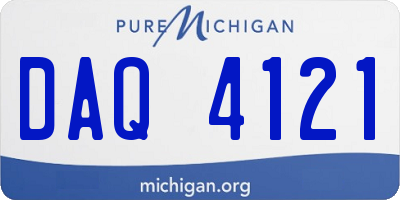 MI license plate DAQ4121