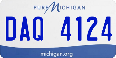 MI license plate DAQ4124