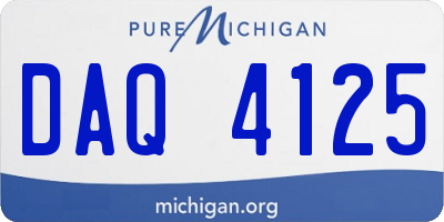 MI license plate DAQ4125