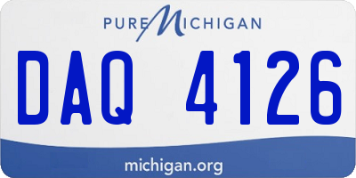 MI license plate DAQ4126