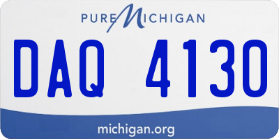 MI license plate DAQ4130
