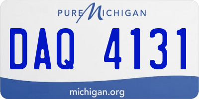 MI license plate DAQ4131