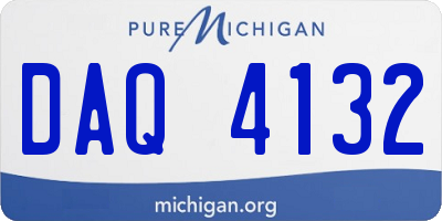 MI license plate DAQ4132