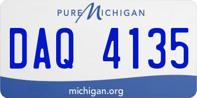 MI license plate DAQ4135