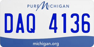 MI license plate DAQ4136