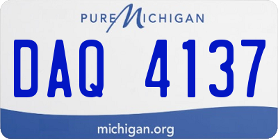 MI license plate DAQ4137