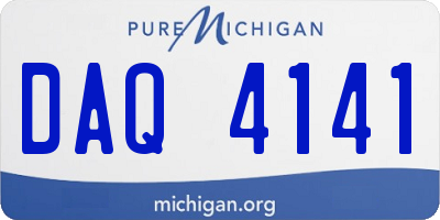 MI license plate DAQ4141