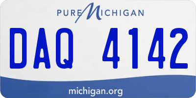 MI license plate DAQ4142