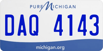 MI license plate DAQ4143