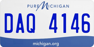 MI license plate DAQ4146
