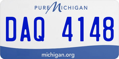 MI license plate DAQ4148