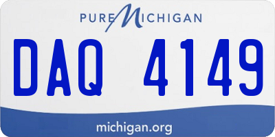 MI license plate DAQ4149