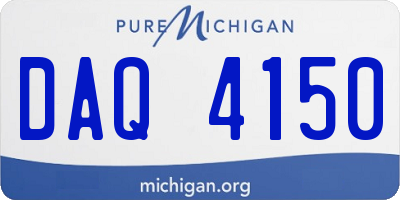 MI license plate DAQ4150