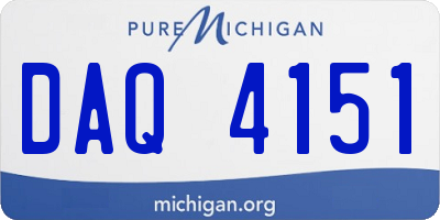 MI license plate DAQ4151