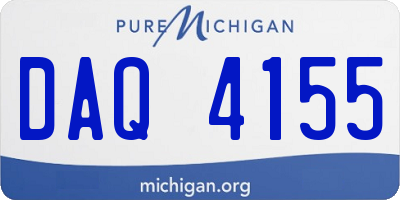 MI license plate DAQ4155