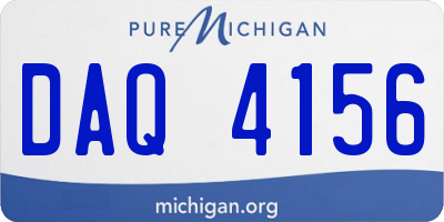 MI license plate DAQ4156