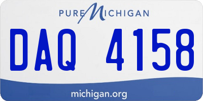 MI license plate DAQ4158