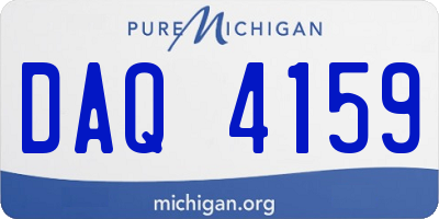 MI license plate DAQ4159