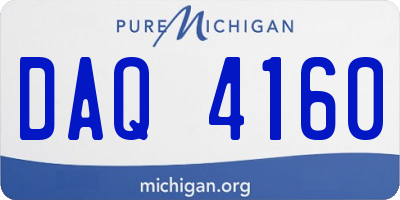 MI license plate DAQ4160