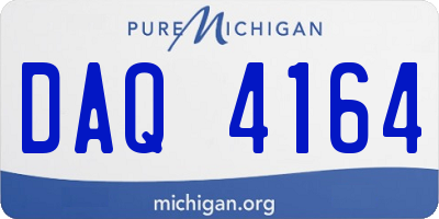 MI license plate DAQ4164