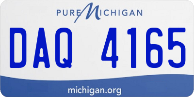 MI license plate DAQ4165