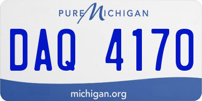 MI license plate DAQ4170