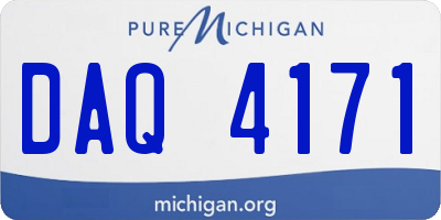 MI license plate DAQ4171