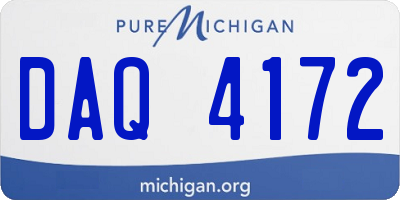 MI license plate DAQ4172