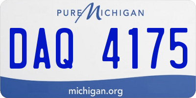 MI license plate DAQ4175
