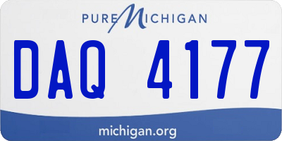 MI license plate DAQ4177
