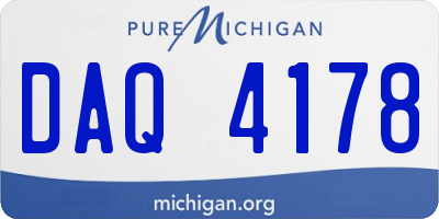 MI license plate DAQ4178