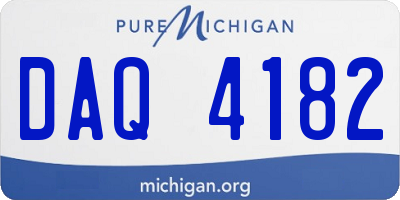 MI license plate DAQ4182