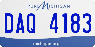 MI license plate DAQ4183