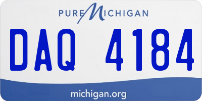 MI license plate DAQ4184