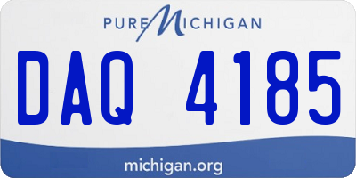MI license plate DAQ4185