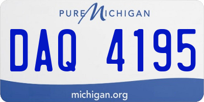 MI license plate DAQ4195