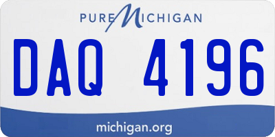 MI license plate DAQ4196