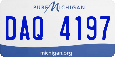 MI license plate DAQ4197