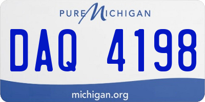MI license plate DAQ4198