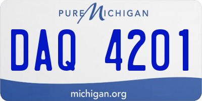MI license plate DAQ4201
